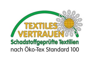 Oeko-Tex Standard 100 geprüft auf Schadstoffe